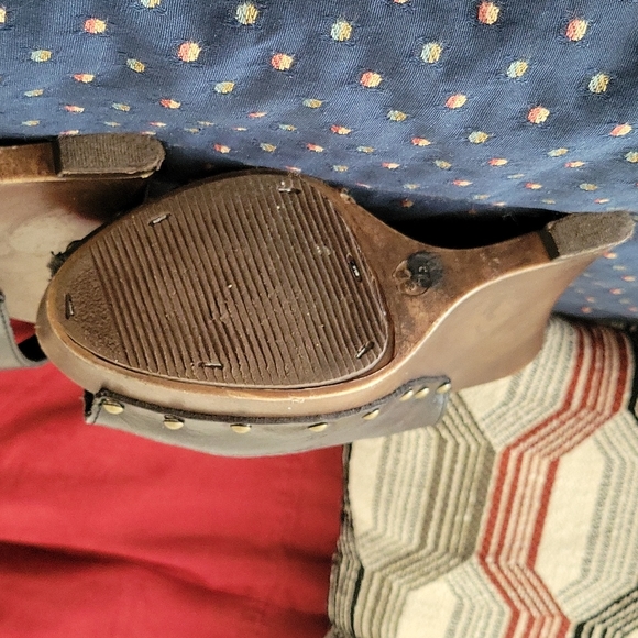 Black Leather Clogs Slingback Sandal - Picture 7 of 8